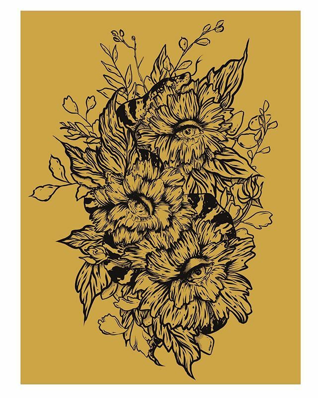 sagecamaron's tweet photo. hi y’all we’re back to your normally programmed linework 🌟 not sure what to do with this yet, what do you think?
done in procreate [ #art #artwork #lineart #halloween #halloweenshirts #gothicart #snakes #peonies #kickstarter #limitededition #spooky #… https://t.co/bCNYz1xbHa https://t.co/K5nmU9ZcBs