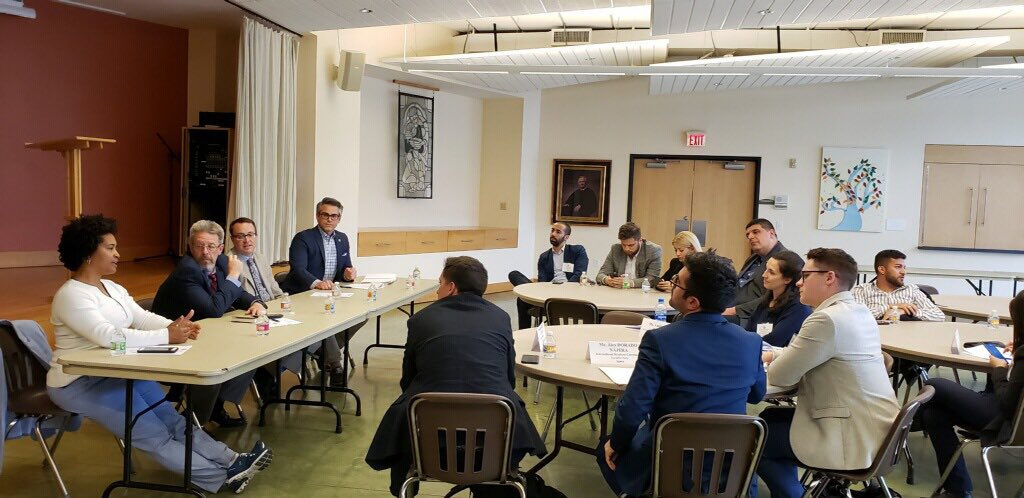 IFPrograms's tweet image. Here in Raleigh, NC our European #IVLP group engaged in a media round table where all views were discussed. @WorldLearning @StateIVLP