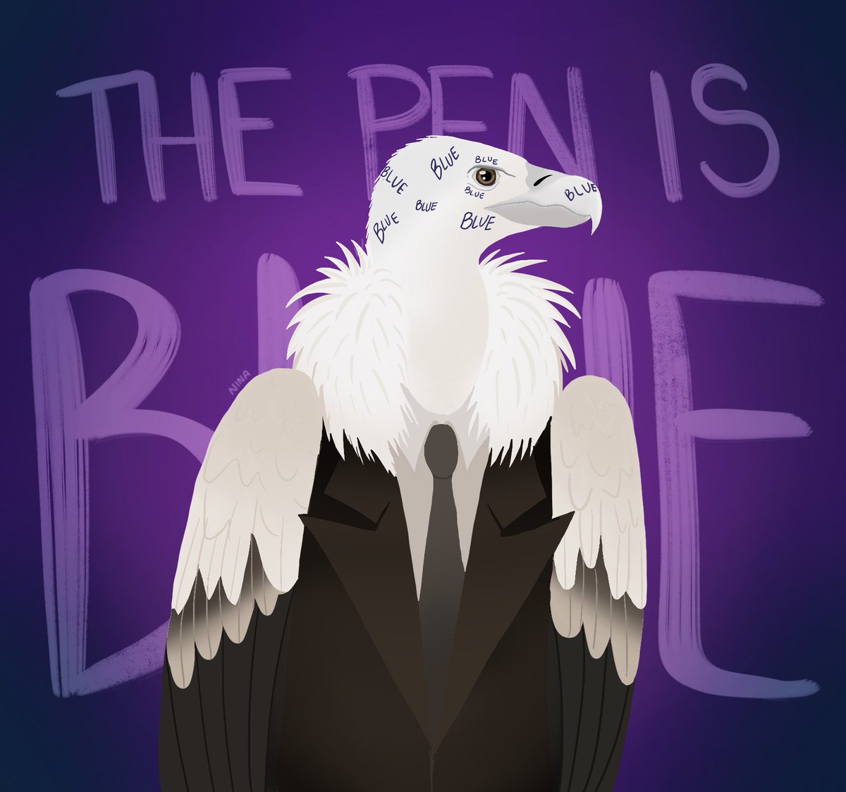 SpaceCadetDraws's tweet photo. The pen is blue. THE GODDAMN PEN IS BLUE. (Or, “the penis blue” for all you comedians out there.) 

#LiarLiar #FletcherReede #JimCarrey #JimCanary #Art #DigitalArt https://t.co/04YO7twiIT