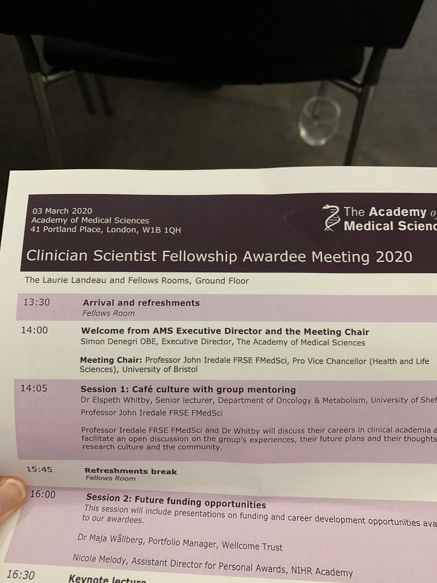 Excited for our Clinician Scientist Fellowship awardee meeting today! Discussing research culture today, balancing research and family life, and further funding opportunities for our awardees #CSF #MedSciLife @AMS_Careers @acmedsci