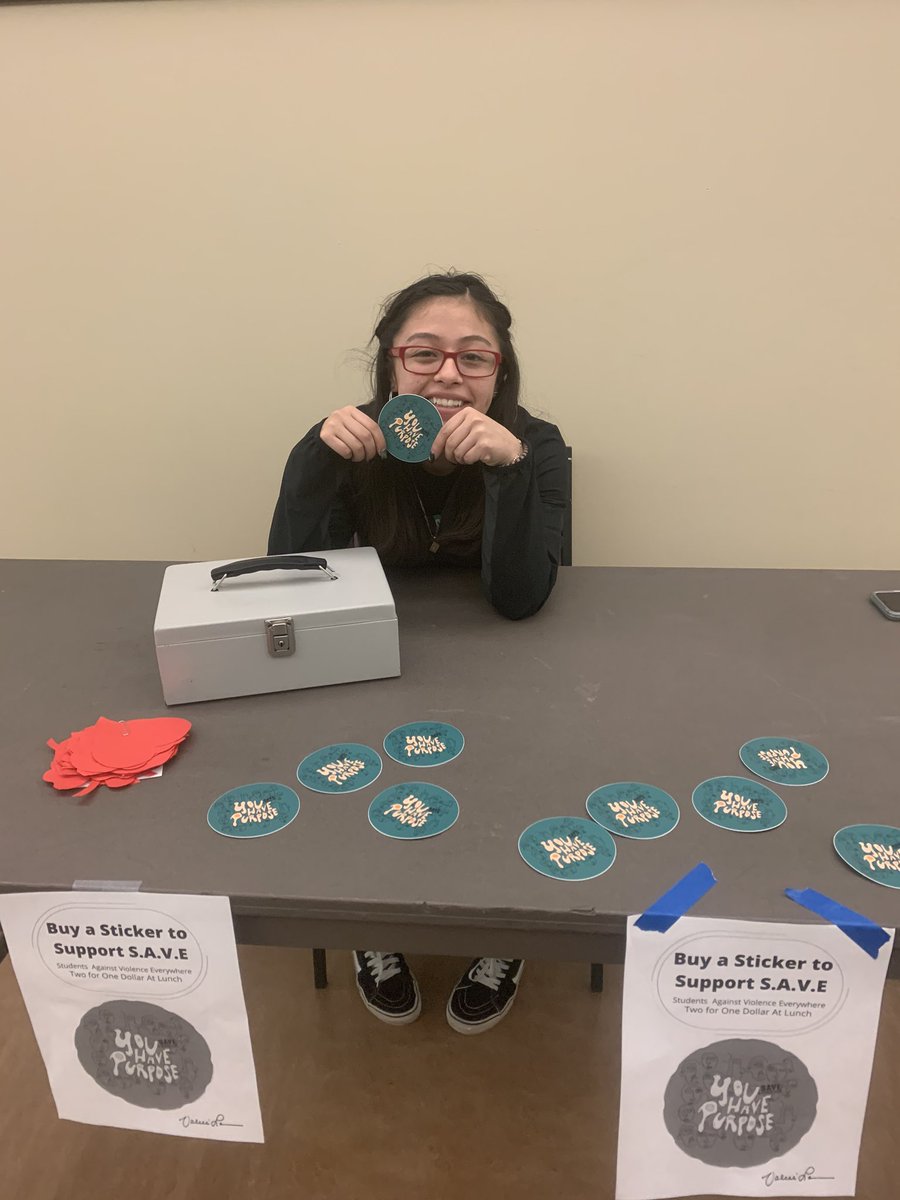 CoffmanSAVE's tweet photo. Selling “You Have Purpose” water bottle stickers at lunch! Get yours for $1 &amp; 1 get 1 free to give a friend! #YouHavePurpose #Save #saveclub https://t.co/KF9l3LxMtZ