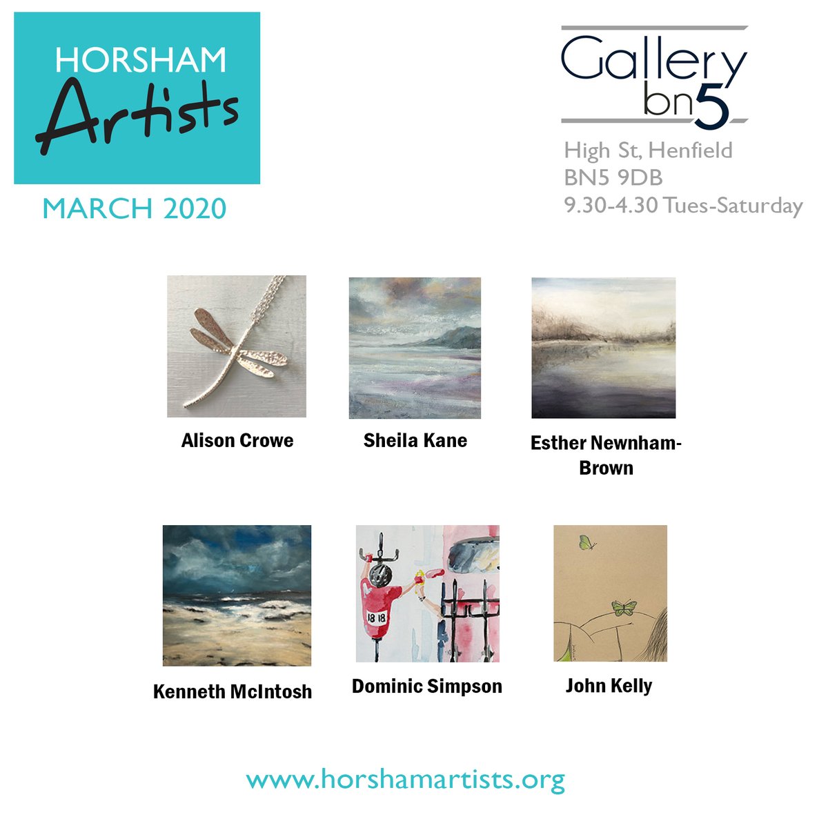 Horsham Artists at Gallery BN5 this March.
More info gallerybn5.co.uk
#horshamartists #horsham #horshamart #galleryBN5