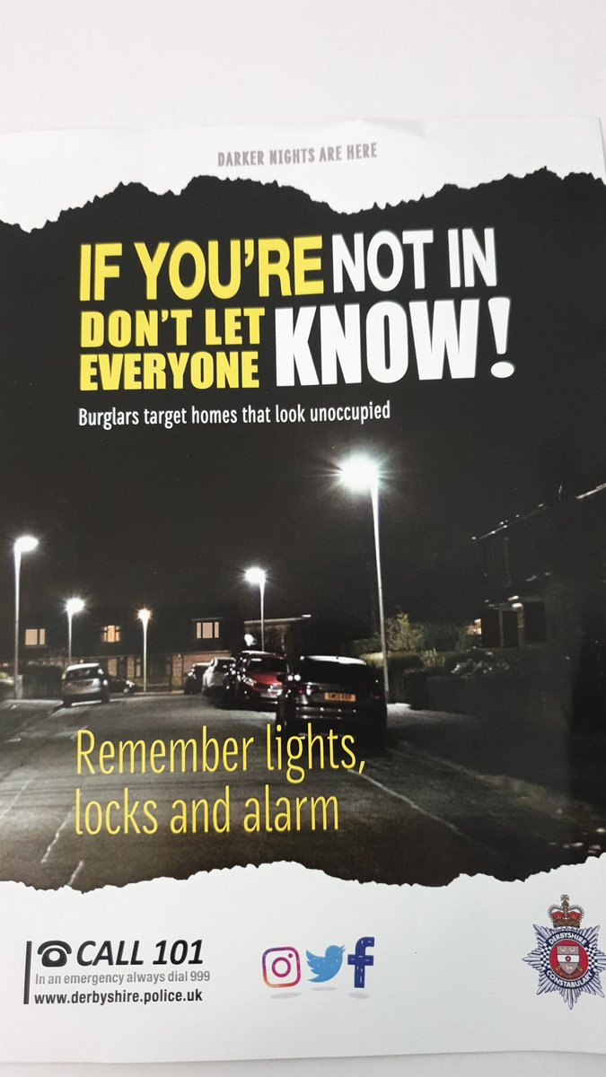 WhitwellSNT's tweet photo. Please look to make your home as secure as possible.  #OpRelentless https://t.co/HNm0oCi1bm