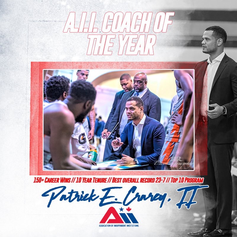 CoachCrarey's tweet photo. Honored to receive Coach of the Year by my peers in the @AII_Sports. This award isn’t about me, it’s about my family, staff and players. Their sacrifice, trust and perseverance has been nothing but a blessing to my life. https://t.co/w5BihXMUDv