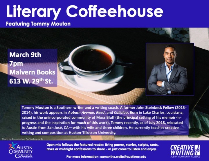 Looking to feed you mind and soul? Come out to <a href="/MalvernBooksTX/">Malvern Books</a> &amp; feast on the words of <a href="/MoutonWrites/">Tommy Mouton</a>. #RepresentationMatters