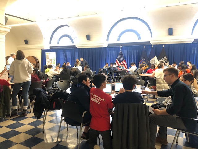CSforAllNYC's tweet photo. We're so inspired by what these Manhattan #HackLeague students are building for their #civictech prototypes today! https://t.co/Zdmqa1anKv