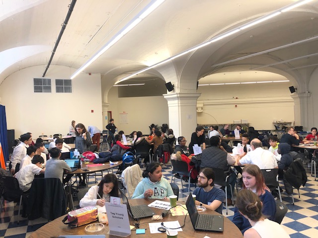 CSforAllNYC's tweet photo. We're so inspired by what these Manhattan #HackLeague students are building for their #civictech prototypes today! https://t.co/Zdmqa1anKv