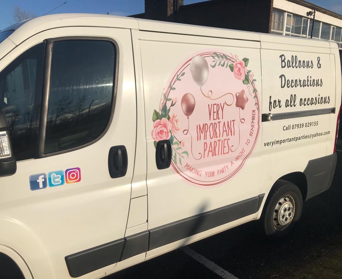 VeryParties's tweet photo. I love my pretty van thanks to @GeordiesSigns #veryimportantparties #balloonvan #balloons https://t.co/V8dn0oQ7kT
