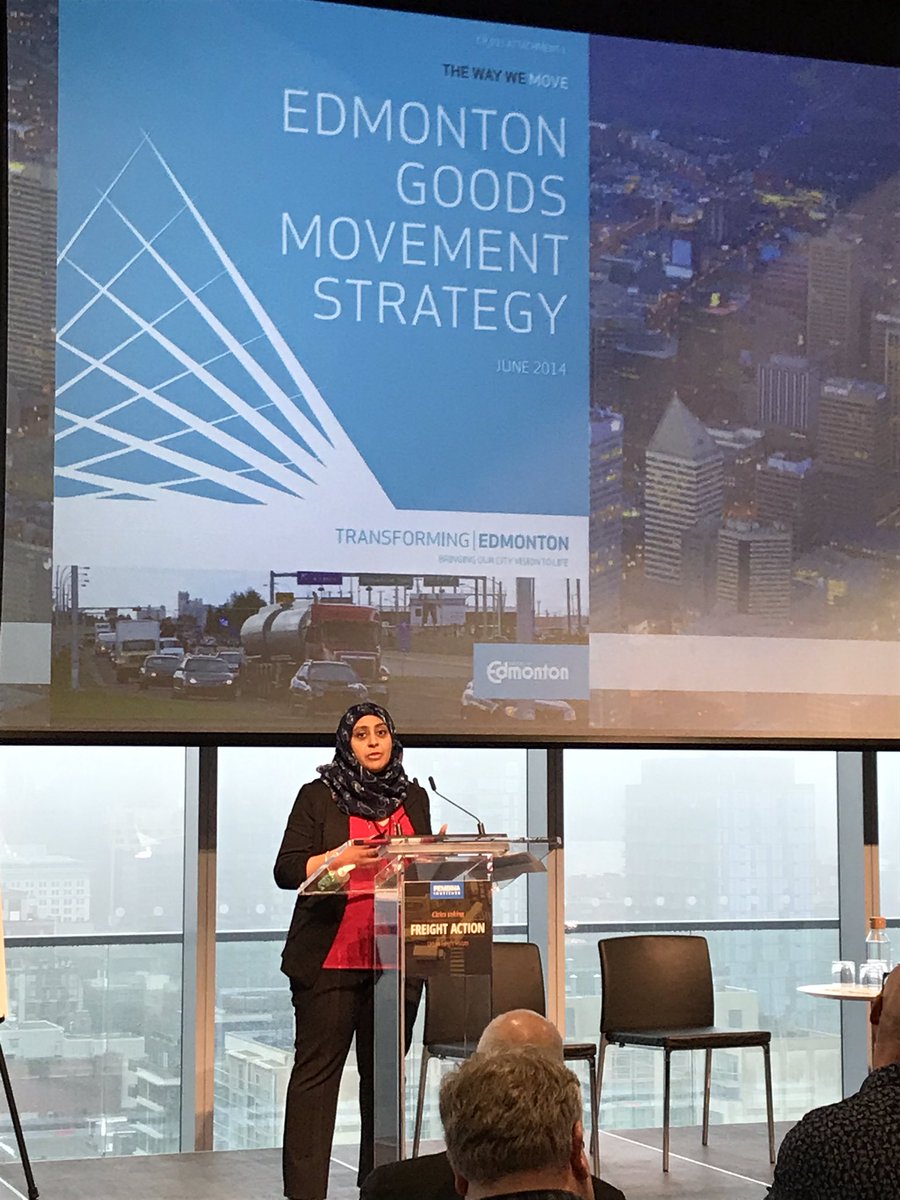 JMacNab's tweet photo. Great to see Alberta representation at the @Pembina #urbanfreight forum. Thanks @HowaidaHassan1 and  @CityofEdmonton for your leadership. https://t.co/X2mQRAE7ZM