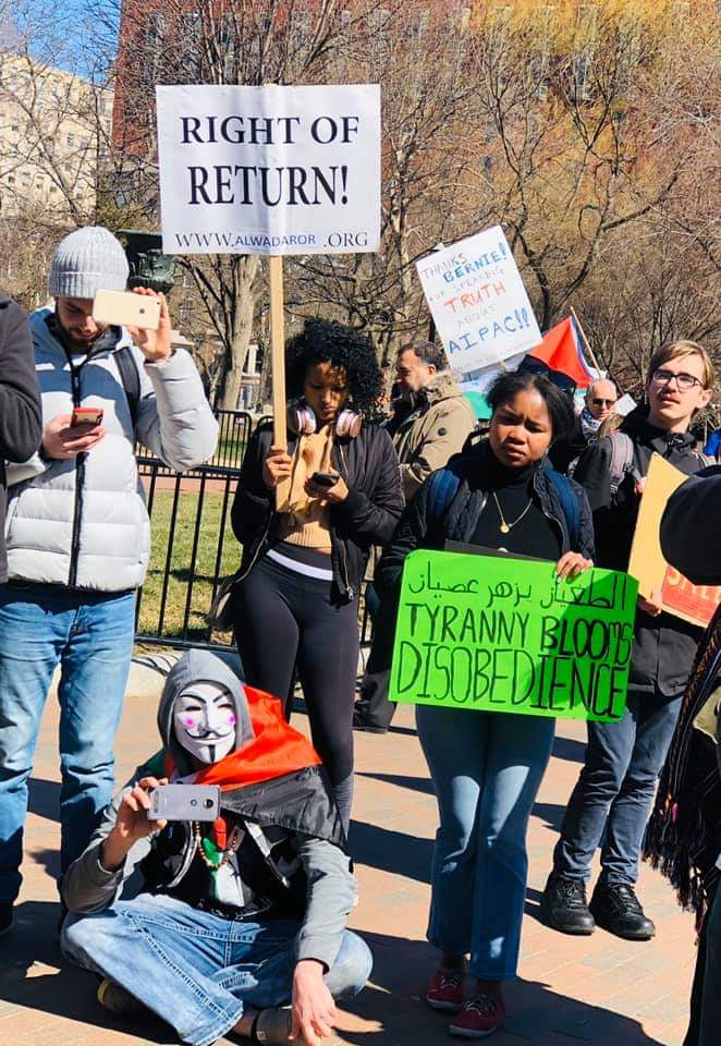An0nAp0calypse's tweet photo. March 1, 2020 #FreePalestine rally Washington DC! Thank you all who showed up in support. 
#AnonymousApocalypse https://t.co/VnTEv8JzZD