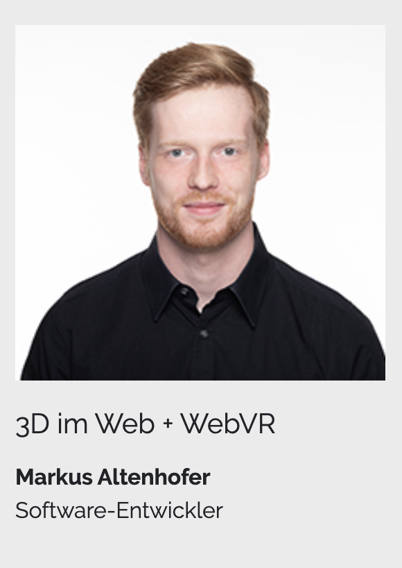 devtreffio's tweet photo. Erster Vortragender am DevTreff ist Markus Altenhofer mit dem Thema "3D im Web + WebVR".

Mehr Infos unter: https://t.co/WGsavXaqiL https://t.co/q4yrl58zEk