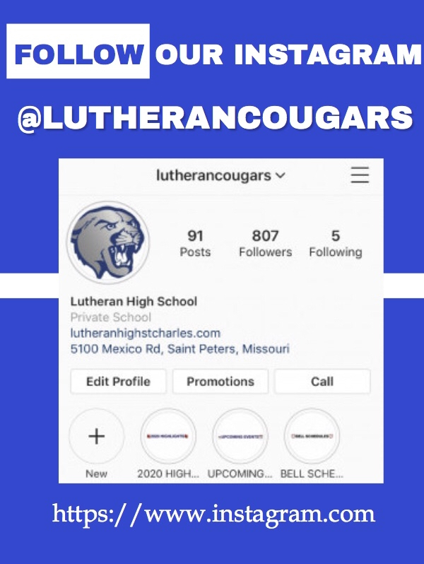 DougKuhlmann's tweet photo. I am new to @instagram! I just signed up for an account...excited to begin using the new platform. Check out our NEWLY UPDATED & IMPROVED LHS Account!
Follow us:
@LutheranCougars
https://t.co/rEPqBcTOM1
#StayConnected
#RemainInformed
#WinningIsAnAttitude https://t.co/5f0R5mkL4M