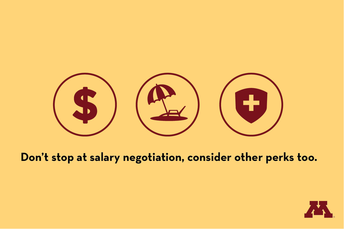 UMNJobFair's tweet photo. Know your worth! Here are 9 negotiating tips to getting the salary you deserve: https://t.co/k0LCdH0ShR #MisforCareer #UMNJobFair https://t.co/yW8Vl5lDer