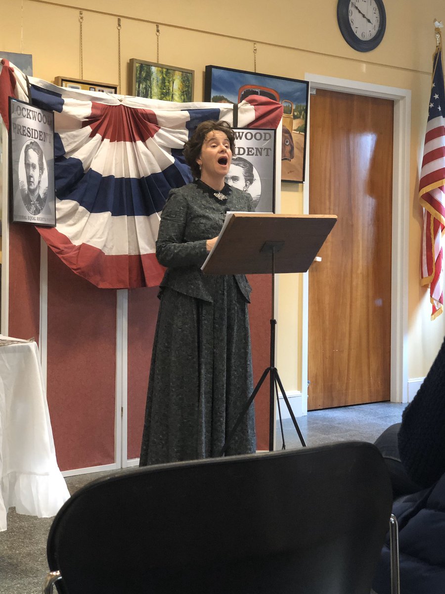“I cannot vote, BUT, I can be voted for!” A group of politically-engaged Masco students attended a historical character performance to hear Belva Lockwood campaign for the presidency at the Topsfield Town Library on Monday afternoon. #SuperTuesday <a href="/masscultural/">Mass Cultural Council</a> <a href="/Topsfield_Lib/">Topsfield Town Library</a>