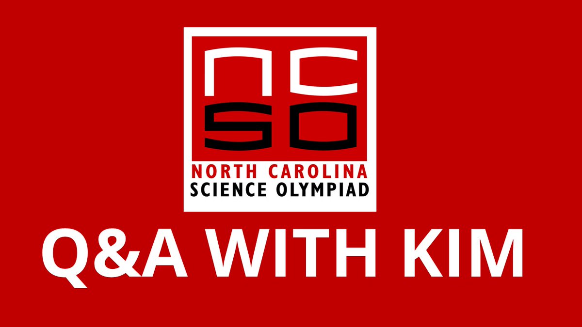 NCSciOlympiad's tweet photo. Episode 6 of Q&amp;A with Kim is available now! 📺  Watch now at https://t.co/nkbqTH6GwD! 

Still have questions? Submit below in the comments or email them to Valerie at vabass@ncsu.edu 
#scienceolympaid #ncscioly2020 https://t.co/XUW99mWMqb