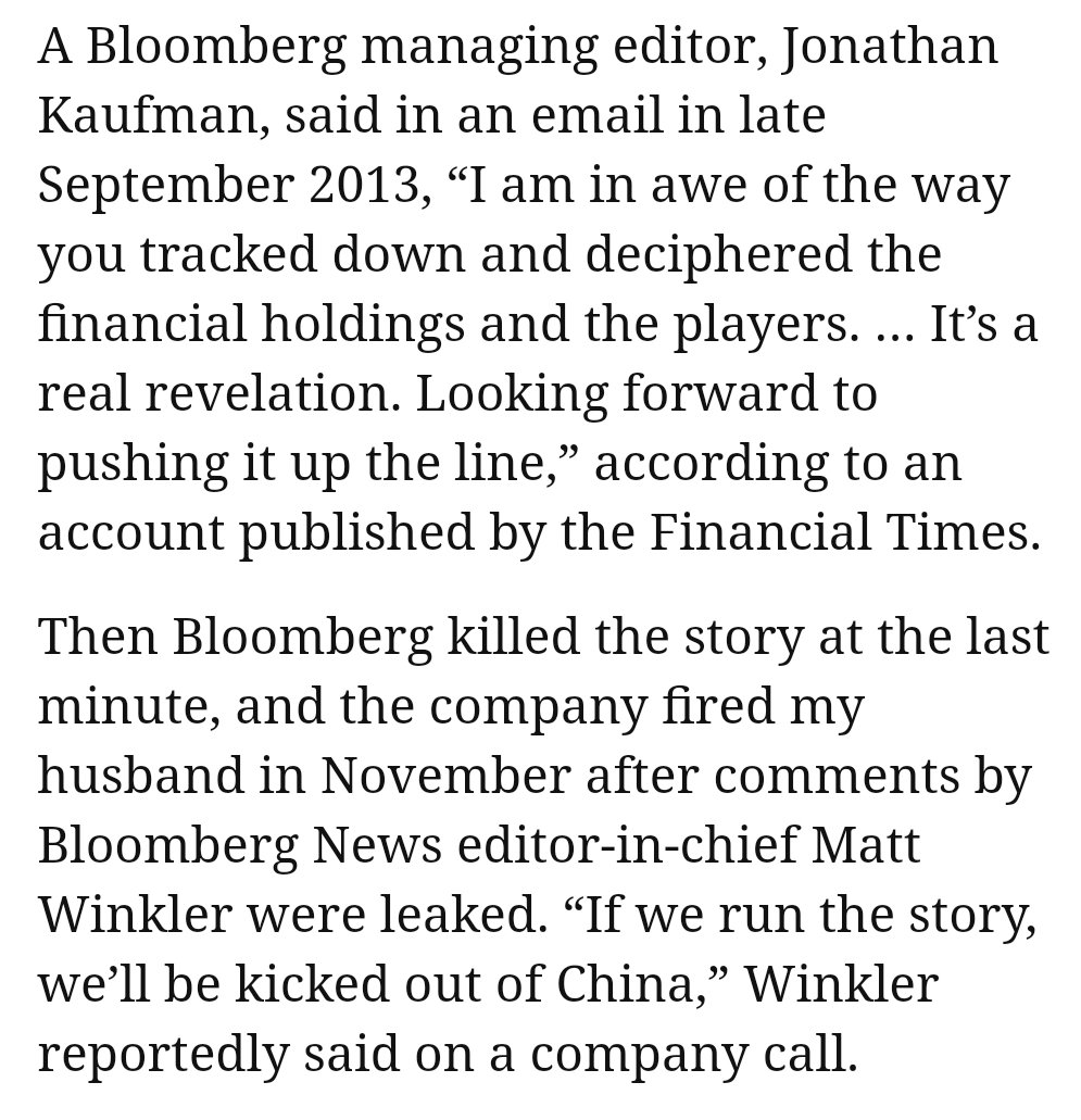  @realDonaldTrump has been tweeting that 'Mini' Mike Bloomberg folds under pressure.Constantly using the word "PRESSURE"Well when one of his reporters from Bloomberg LP in 2013 tracked money going to Xi and other government officials he was fired. https://www.breitbart.com/national-security/2020/02/18/bloomberg-accused-helping-communist-china-suppress-embarrassing-news-stories/