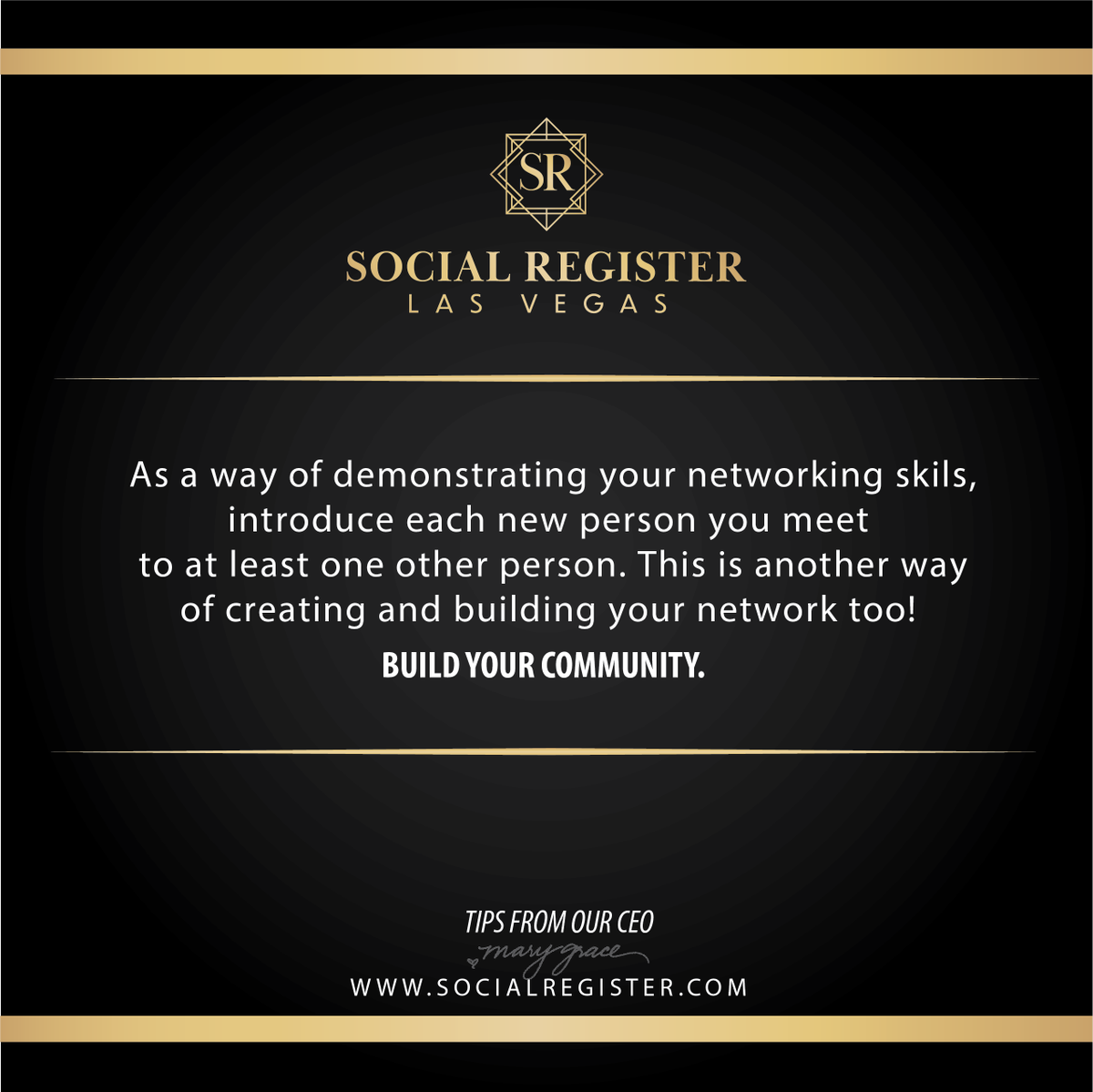 SR_Network_'s tweet photo. #Buildingyourcommunity #NetworkingSkills #SRLVTIPS #SocialRegisterLasVegas #BuildYourNetwork https://t.co/AaTW7eQqR6