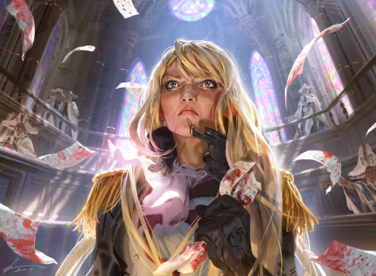 Johannes Voss on Twitter: &quot;Here&#39;s my full painting of Thalia for the Secret  Lair Drop @wizards_magic ! So excited to finally be able to show this! Keep  scrolling for the sketch!… https://t.co/7AlA63JyR7&quot;