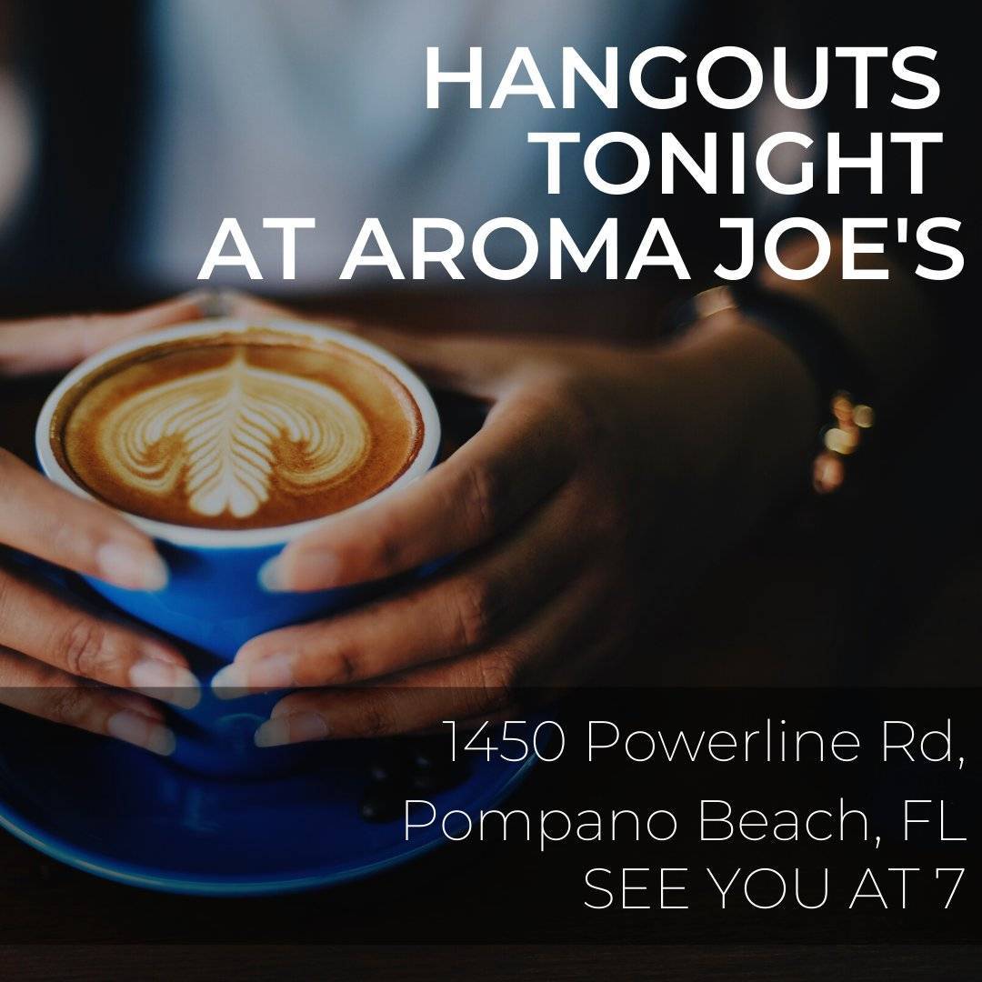 thefontTV's tweet photo. Share your thoughts on faith, community, and the world tonight at our Tuesday Hangouts!!

All are welcome! 1450 Powerline Rd, Pompano Beach, FL. We will be there from 7-9pm!

Hope to see you 🤗 https://t.co/QWnM70VulL