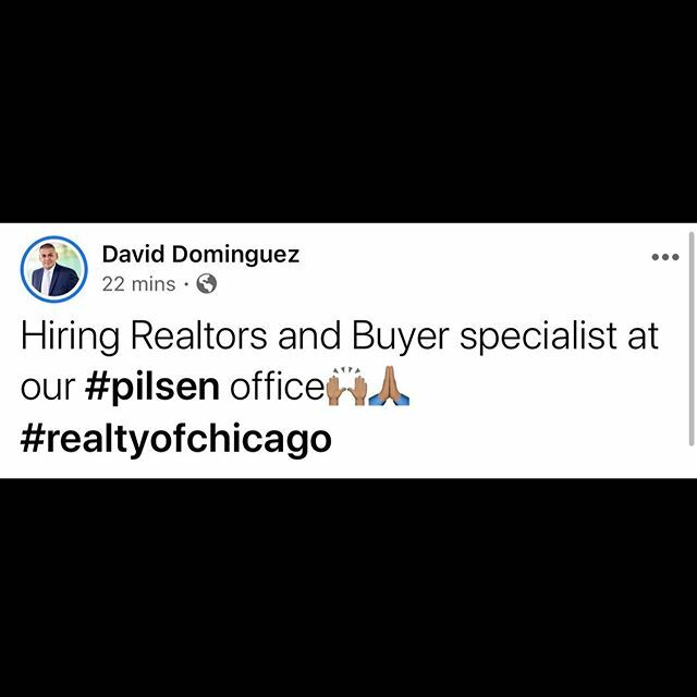 DavidDom2008's tweet photo. Hiring Realtors and Buyer specialist at our #pilsen office🙌🏽🙏🏽 #realtyofchicago .
.
.
.
.
#brokerage #newcareer  #century21 #realtor #wearehiring #anconateam #miami #realestate #hiring #careerinrealestate #torontorealestate #mindset #realtorswanted #ment… https://t.co/FsMJJYJHmR https://t.co/V6N4BxFinA