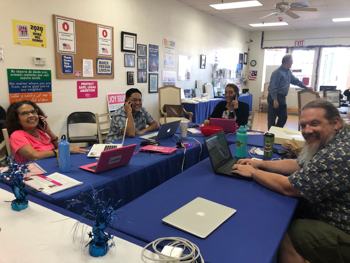 JoySilver4CA's tweet photo. Our campaign is in high gear today getting out the vote before polls close and so far these AMAZING volunteers have called an incredible 2,200 voters today!
Have you voted yet?
##Silver4Senate #SuperTuesday #CaliforniaPrimary https://t.co/osT5F3lWlB