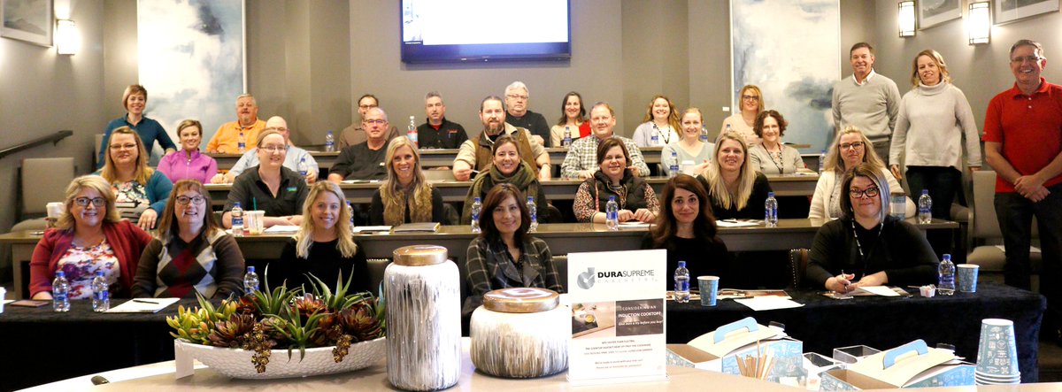 durasupreme's tweet photo. Thank you to all of the amazing #DuraSupreme #Cabinetry #designers who took the time to visit our factory last week for our #ProductBootCamp. We hope everyone learned a lot and enjoyed their stay with us in #Minnesota!
#durasupremetraining https://t.co/ExHPWvhtWU