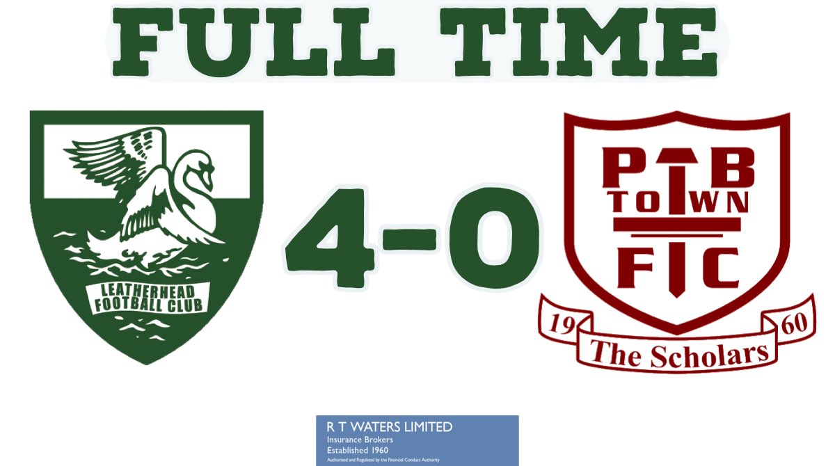 LeatherheadFC's tweet photo. Full Time Result
3 points in the bag, thank you to everyone for your continued support safe travels home and thank you to Potters Bar Town FC get home safe
#InMemoryOfLes
#COYTπ #GREENARMY #IshtmianLeague https://t.co/EYyjxGaK8U