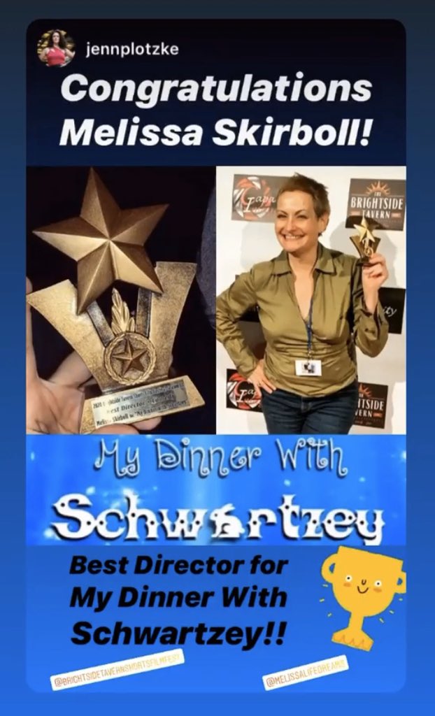 #SchwartzeyShort wins #bestdirector @hypnoschick #brightsidetavernshortfilmfest #shedirects #directHer #womeninfilm #nywift #femalefilmmakers #grateful