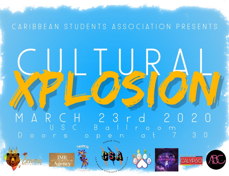 Morgan_CSA's tweet photo. Join us as we kick off CSA week with a fusion of multiple cultures expressed through your favorite organizations on campus. Come out and see how Morgan students show off their cultural sides as CSA invites you to our first Annual CULTURAL XPLOSION 💥 https://t.co/epldImkCvN