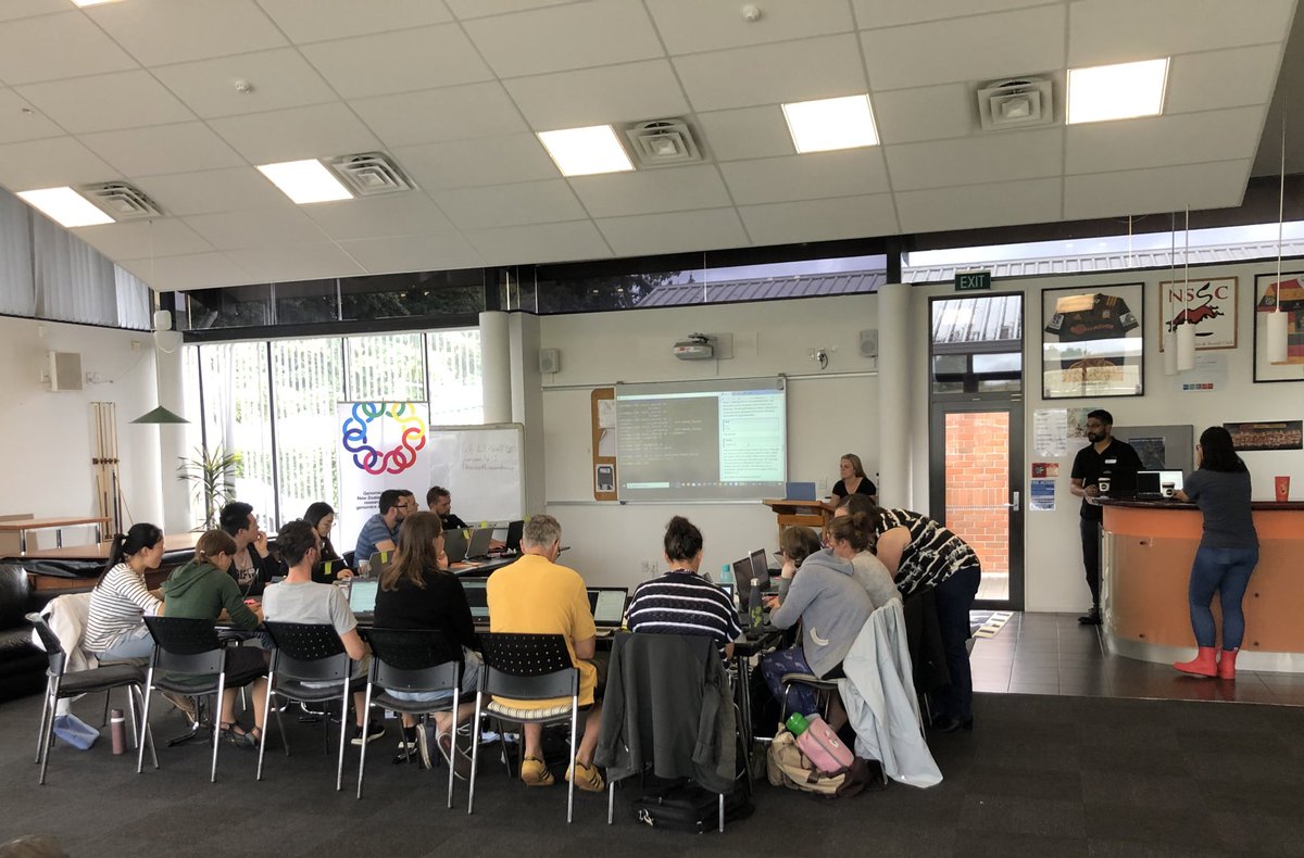 Finally in Waikato! <a href="/GenomicsNZ/">GenomicsAotearoa</a> and <a href="/NeSI_NZ/">NeSI</a> Genomics Data Carpentry workshop at <a href="/LICnz/">LIC</a> campus.