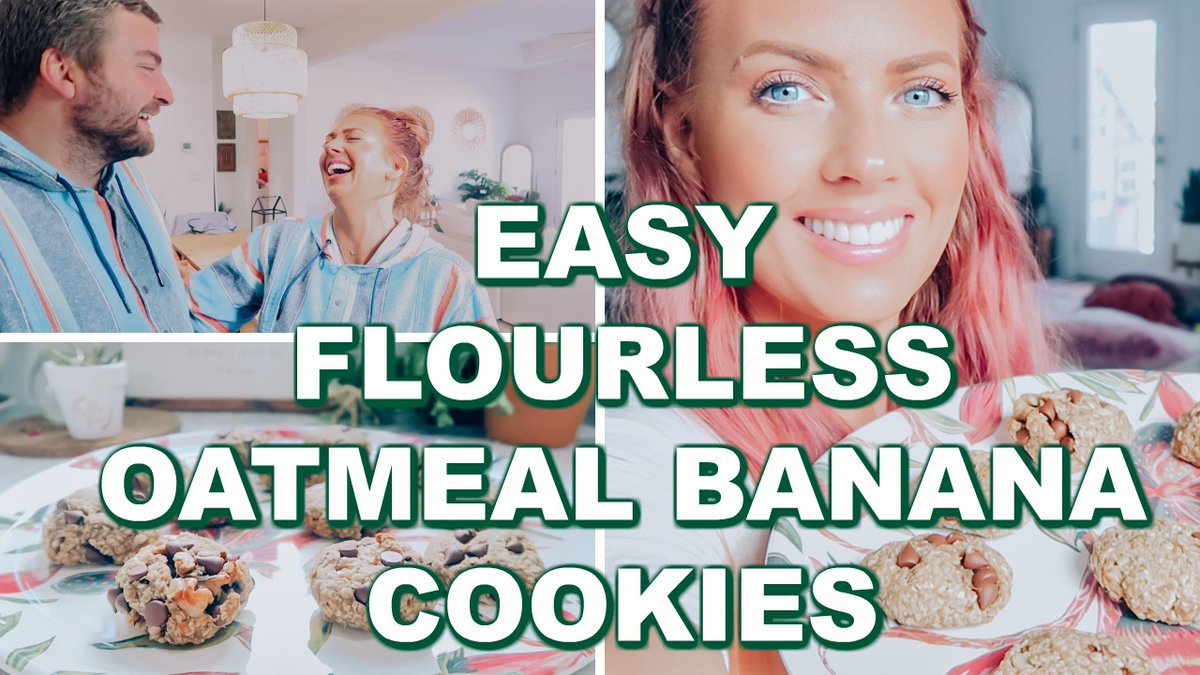 samschuerman's tweet photo. NEW Flourless Oatmeal Banana cookie recipe just went live on #SamandJay. These are @jayschuerman faves! https://t.co/gkQTLJ6L8c https://t.co/vYwXTpLCpx