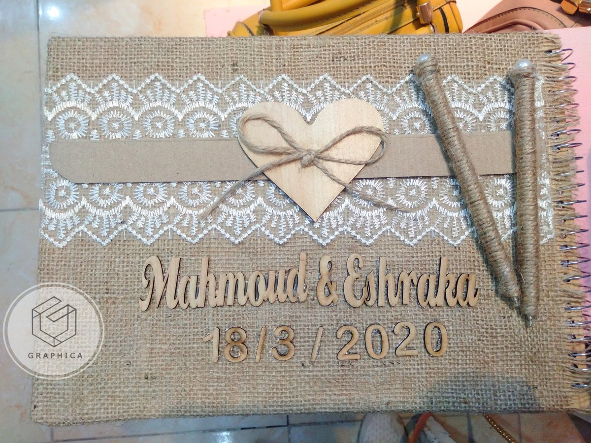 Mahmoud & Eshraka 
Handmade Wedding guest book 😍❤️

For orders : 01095721059

#Graphica #graphicastore #wedding #party #gift #giftideas #handmade   #designing #woodenbox #photoshop #woodengifts #guestbook #katbketab #love