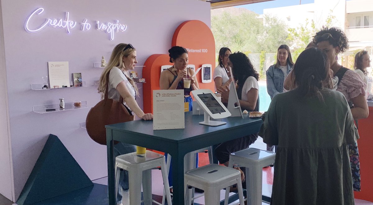 Pinterest's tweet photo. We’re here at @Altsummit, in sunny Palm Springs, meeting some amazing creators. Follow along to see how they use Pinterest for inspiration. #AltSummit2020 https://t.co/qXiPOv0Gq6
