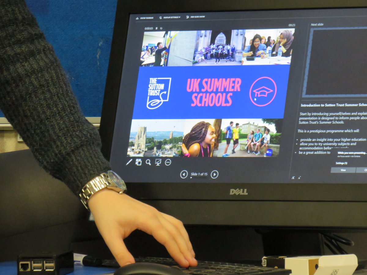 Had a blast presenting to the Sixth Form about the Summer School programmes run by Sutton Trust last week! Thank you Jacob for helping out with a few jokes and also the photography! #suttontrustalumni