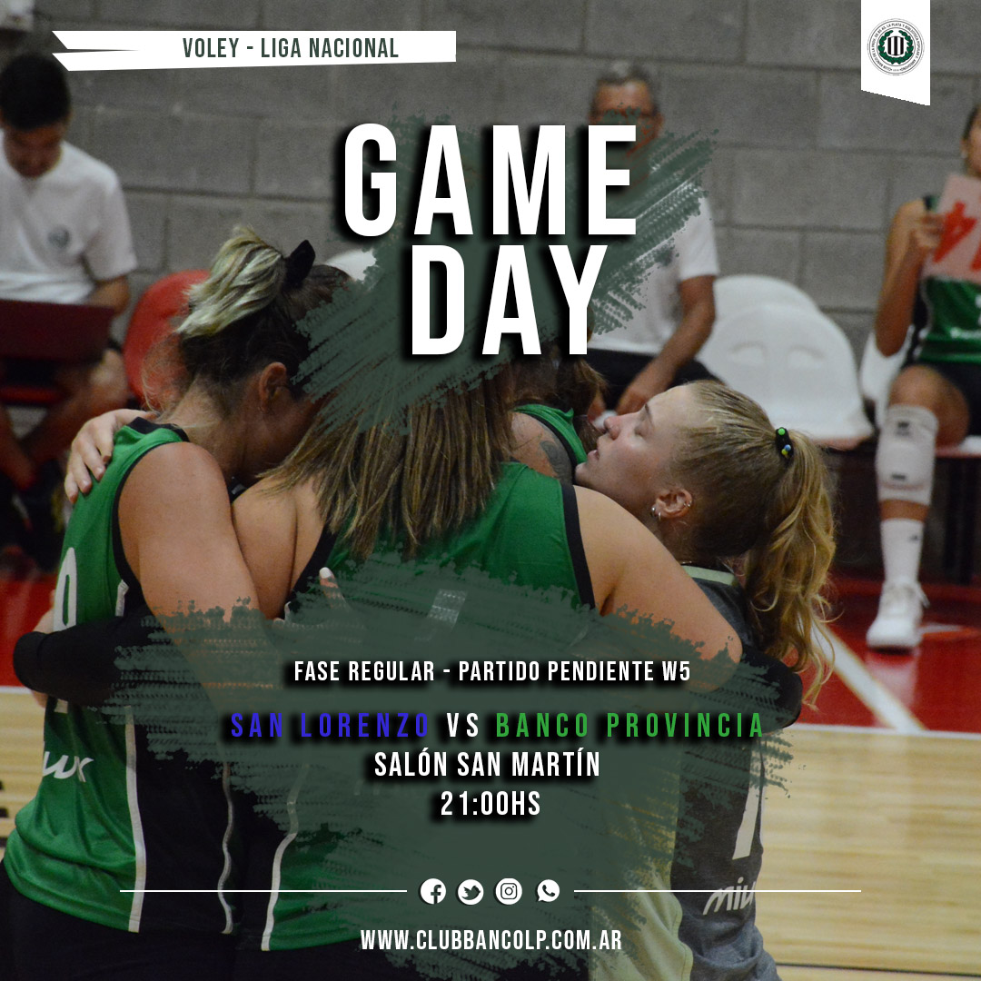 ClubBPLP's tweet photo. #Voley #LAF2020 🏐| HOY JUEGAN LAS GUAPAS 🇳🇬💪
📅 A partir de las 21:00hs de visitante enfrentando a San Lorenzo 🔵🔴🔵 por el partido pendiente del weekend 5.
#101Años #VeniAlClub #LaPlata #BancoProvincia #DaleBanco https://t.co/5YtqjrTSfw