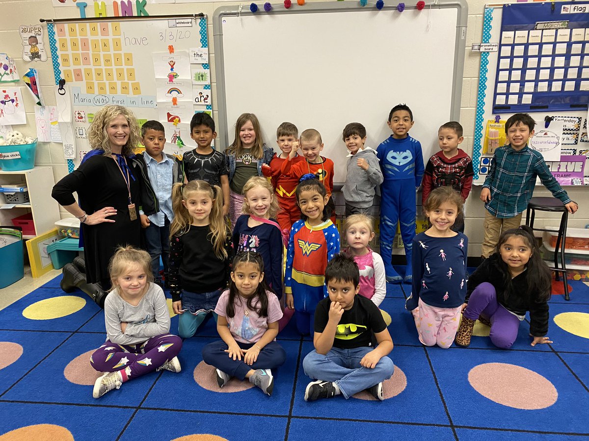 Kindergarten superheroes work hard every day! <a href="/ClarkCreekSTEM/">Joey Moss</a>