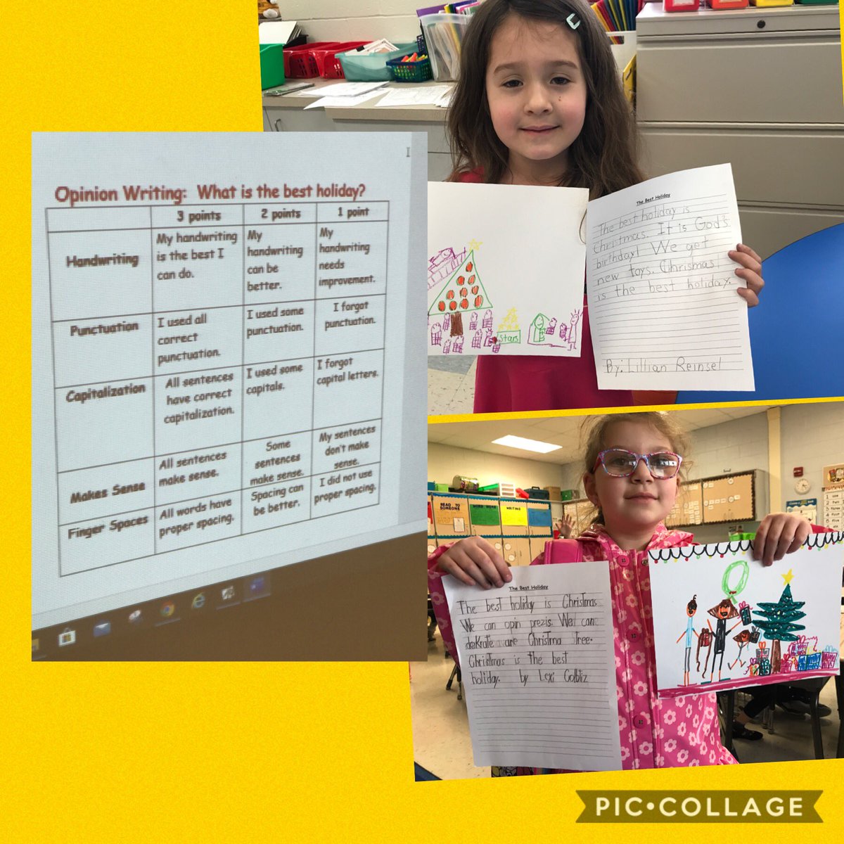 mrs_bowker227's tweet photo. Which holiday is the best? ❤️🎃🎄We learned about rubrics, made a goal, and wrote our opinions! 
@RinggoldSouth https://t.co/GEqWNdeUyT