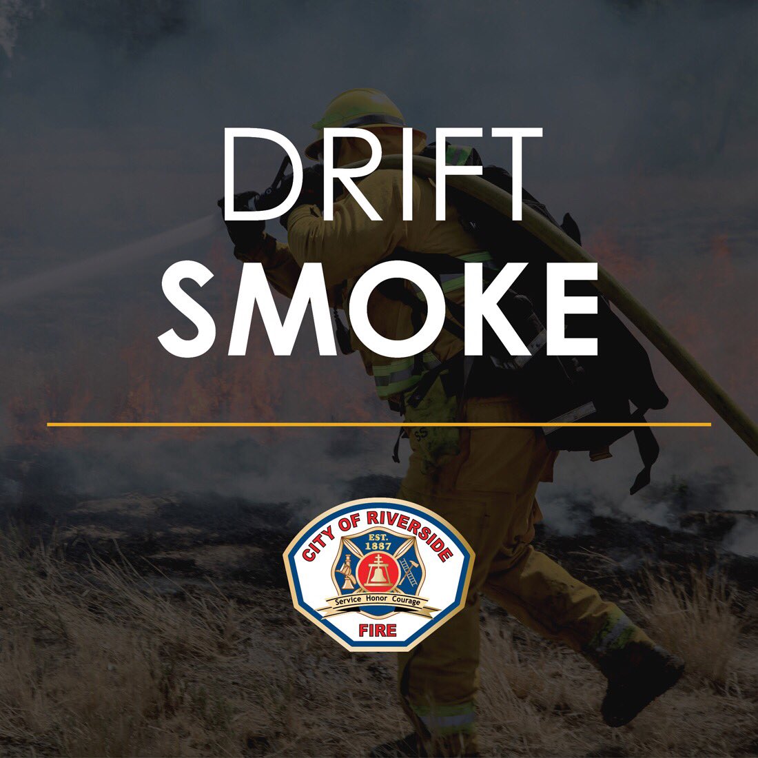 rivcafire's tweet photo. Riverside County Fire Department is working a large vegetation fire in the Norco area.  Smoke and ash will likely drift into the  city of Riverside.  Residents sensitive to smoke are recommended to limit prolonged outdoor activity. https://t.co/aaOuSMcxWJ