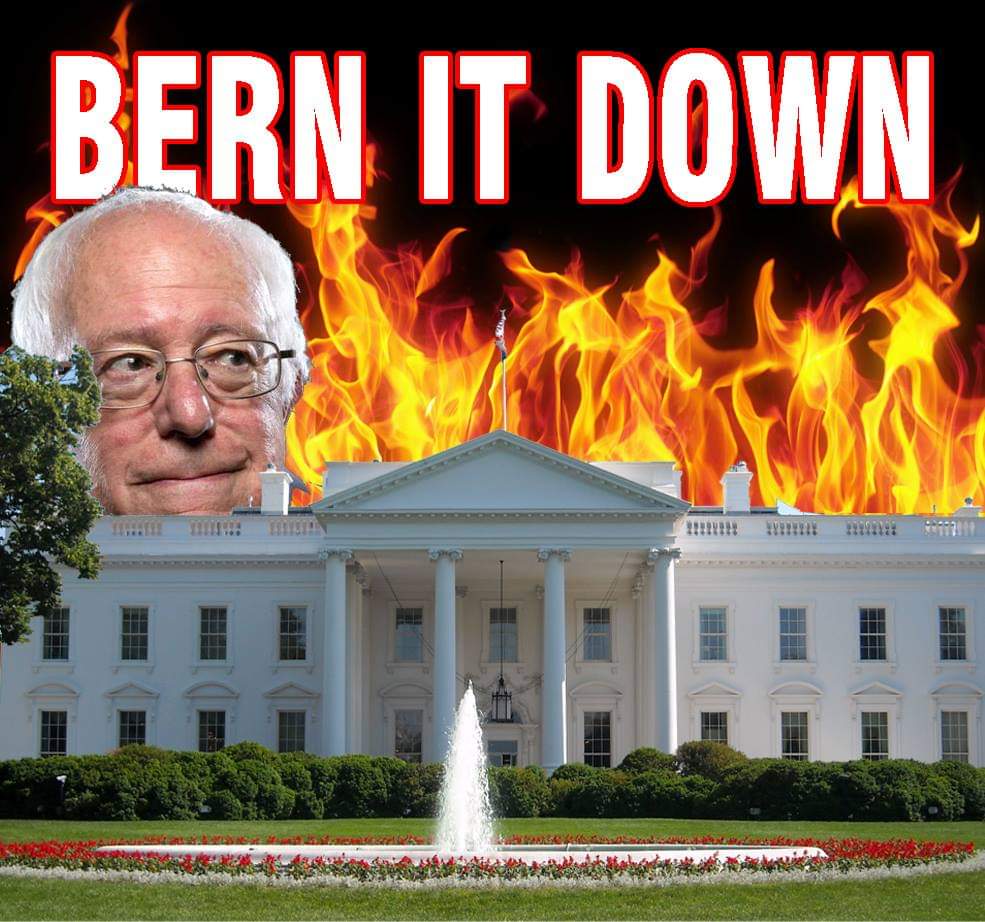 EvilDooDoer's tweet photo. #BernieBeatsTrump #BernItDown https://t.co/I4AQE2HpY9