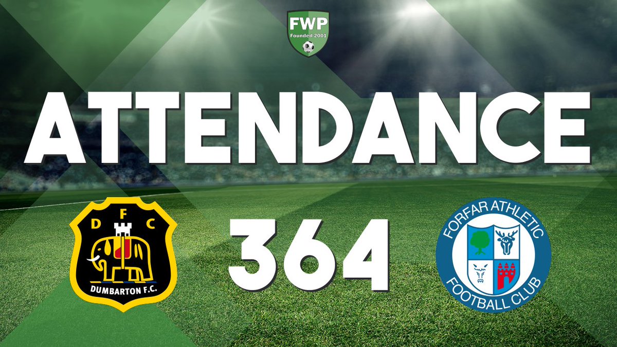 FWPDumbarton's tweet photo. ATTENDANCE: @FWPDumbarton v @FWPForfar - 364 https://t.co/7t5WDrCbVV https://t.co/XVozhrZxUU