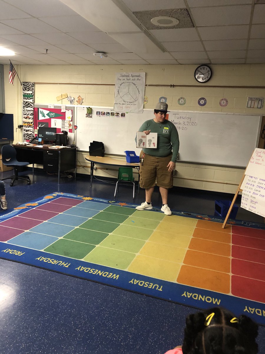 Kristen75147546's tweet photo. Thanks for ⁦@NorthTexasBYX⁩ for coming to help with Book Fair and to read to First grade and Kindergarten ⁦@GinningsElem⁩. We appreciate your gift of time! ⁦@dentonisd⁩ ⁦@cornqander⁩ ⁦@ClaudiaBolivian⁩ ⁦@unt_cfsl⁩ https://t.co/k5O7T903Q6