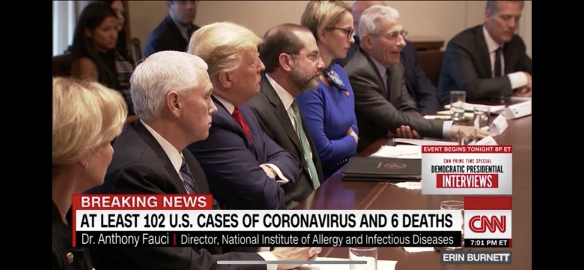 Acosta's tweet photo. Since Monday, Dr. Fauci has publicly explained in front of Trump three times now that it will take a year or more to develop a Coronavirus vaccine. https://t.co/3HFBccFm0k