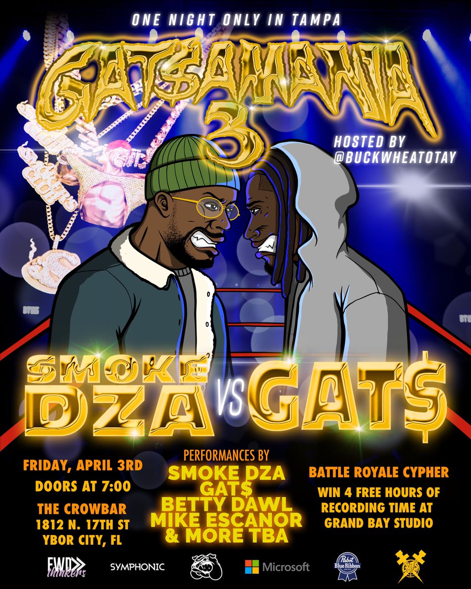 So I’ve decided to take one of my days out of my mania weekend to confront this guy <a href="/gats813/">BIG BANK BOBBY</a> - while the Hof is happening I’ll be putting on a HOF lashing.. #onenightonlyintampa #GM3