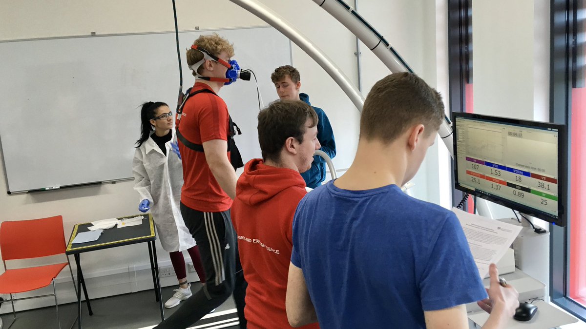 LU_SportsExSci's tweet photo. Today Year 1 @LU_SportsExSci have been getting lots of hands on experience in the Human Performance Lab, running lactate threshold tests with @cgaffneyphd in Introduction to Nutrition. #PerformancePerfected https://t.co/JJu1H36y9M