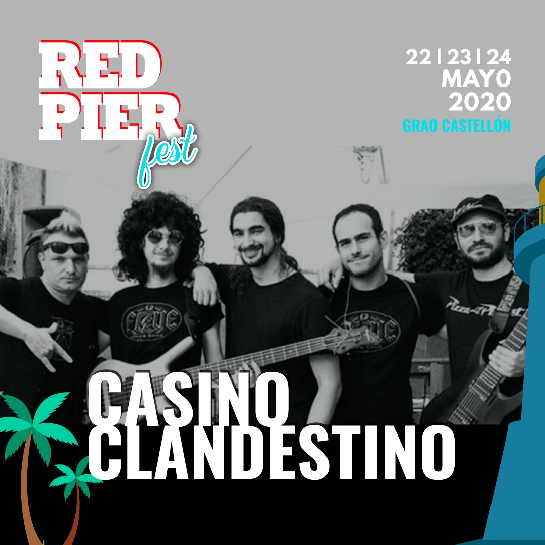 #CasinoClandestino será otro de los #Grupazos que vendrá a darnos caña este #RedPierFest2020 ¡Este mayo lo vamos a pasar a lo grande, no te lo pierdas! 😉😉

Abonos 👉👉👉  redpierfest.com/tickets