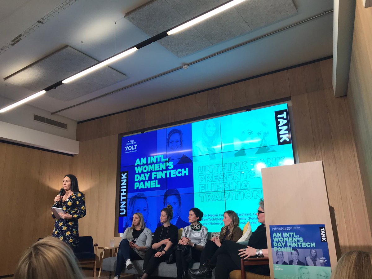 Speakers_Corner's tweet photo. @Speakers_Corner Dani joined #UnthinkTank for an #InternationalWomensDay special with #Fintech experts @MeganCaywood @thenutmegteam @GhelaBoskovich @Pensionbee @paulinevbrakel at @ThinkRiseLDN to share how they're flipping tradition and revolutionising the industry from within ✊ https://t.co/pTkFkJW2go