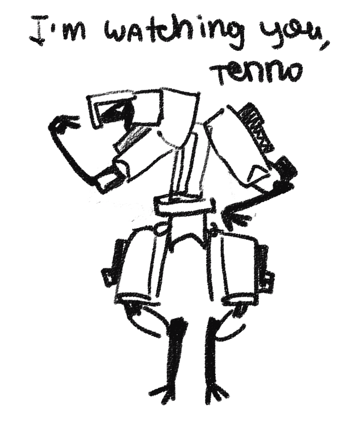 CherDaKey's tweet photo. I did something funny 
this MOA with 4 legs 
#Warframe https://t.co/QHMeJ0uH87