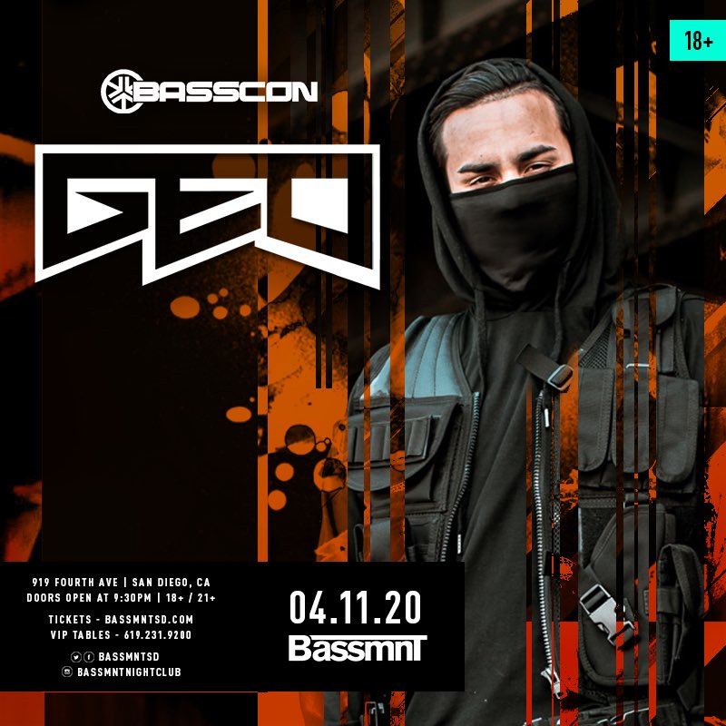 SAN DIEGO! I’ll be headlining Bassmnt Nightclub Saturday April 11th! Can’t wait to see you there ❤️ 

@Bassconmassive <a href="/BassmntSD/">Bassmnt</a> 

Ticket Link:bit.ly/GEObass