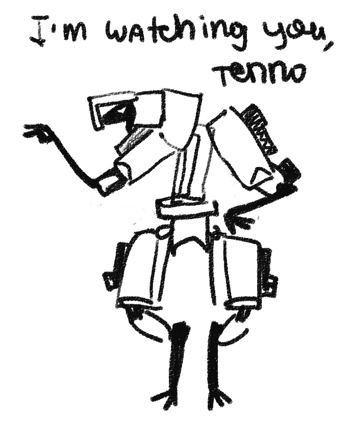 CherDaKey's tweet photo. I did something funny 
this MOA with 4 legs 
#Warframe https://t.co/QHMeJ0uH87