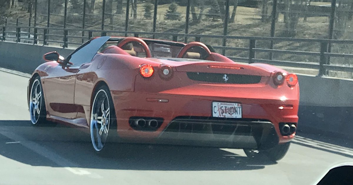 Today’s ultimate flex move award! Zoom into the license plate.